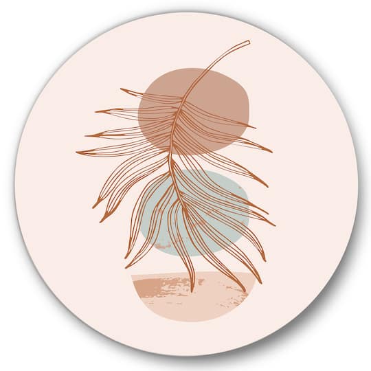 Designart - Moon & Sun Shapes In Retro Terracotta Tones II